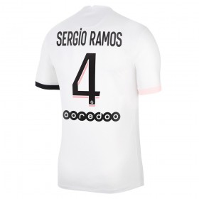 Jalkapallo Pelipaidat Paris Saint-Germain Sergio Ramos 4 Vieraspaita 2021-2022 Lyhythihainen
